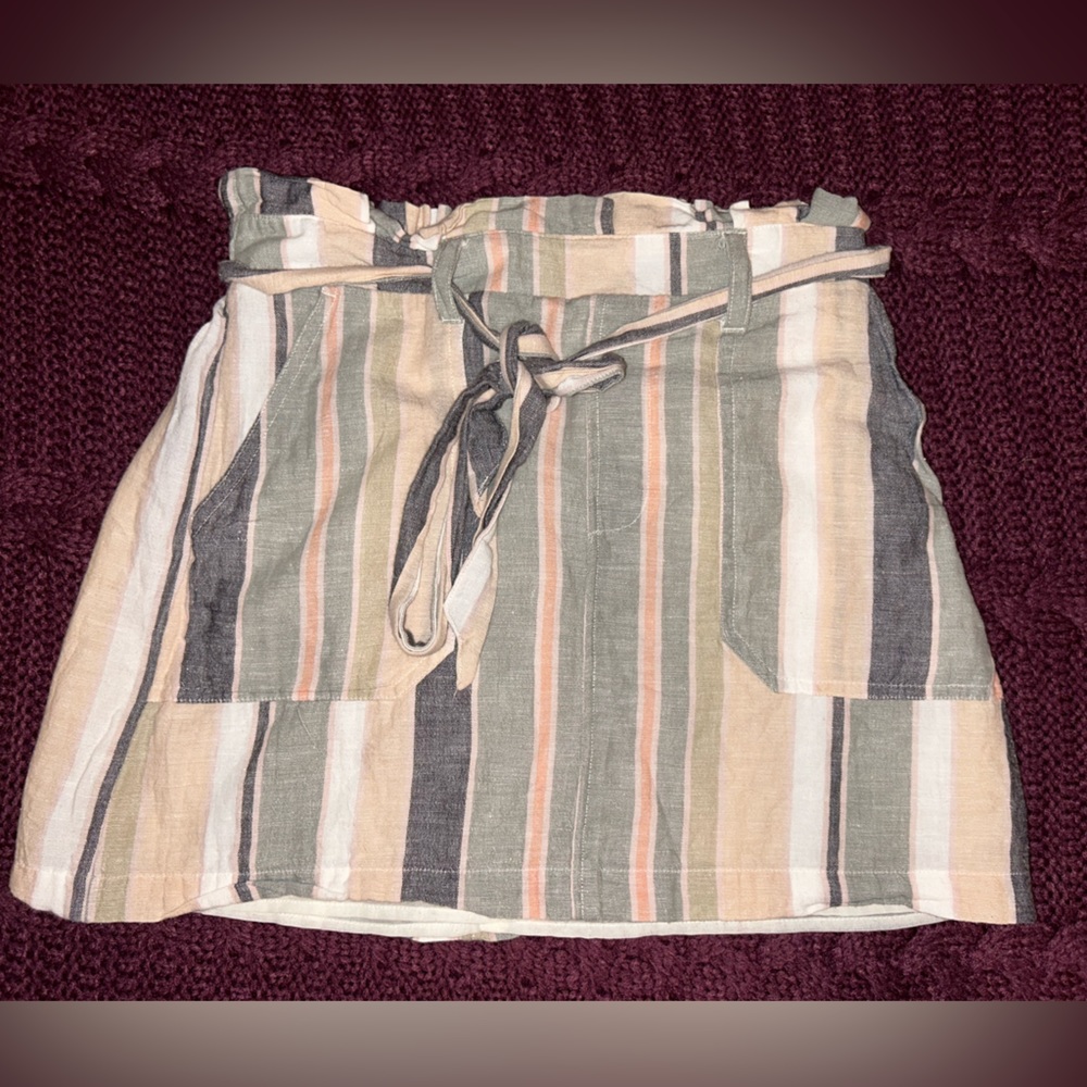 American eagle striped linen skirt